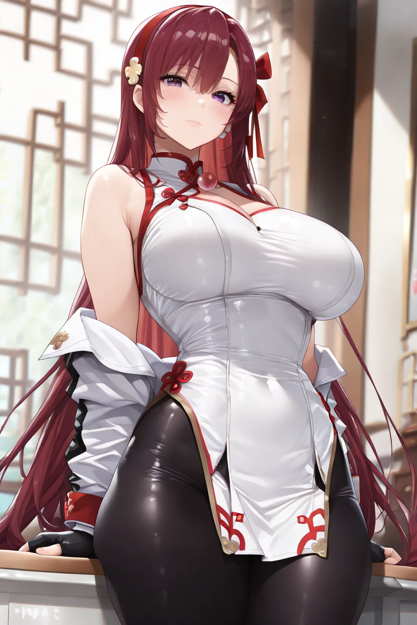 ((masterpiece)), ((best quality)), (ultra-detailed), absurdres, extremely detailed CG unity 8k wallpaper, Official Art, Accurate describe shapes,detailed hands, expressive eyes, upper body, close-up, solo, (forest, scenery, dramatic light, illustration:1.1), (standing, arm at side:1.2), (1girl, mature female, huge breasts, white hair, red hair, multicolored hair, yellow eyes, long hair:1.4) , ((masterpiece)), absurdres, HDR, odysseus \(fate\),