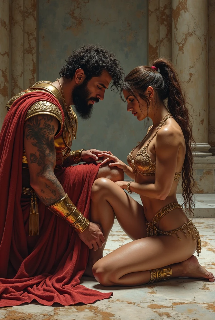 there are many man and a woman in the on the greek market, ground woman background, nude, ?????, chicken and dog on ground, greek man with hurricane lamp running, a Greek man walking and debate with another old man, another poor man sitting on floor, female god statue, full body white cloak, shield, bow, sword, white hair, masculine, mature, ?????, hairy torso, fantasy, intricate, elegant, highly detailed, digital painting, concept art, smooth, sharp focus, illustration, amor, helmet, sword, shield, Greek god. handsome,painted of rugged zeus and queen hera singing with lia, god of thunder, female greek god, white hair, masculine, mature, handsome, upper body, muscular, hairy torso, fantasy, intricate, elegant, highly detailed, digital painting, artstation, concept art, smooth, sharp focus, illustration, art by gaston bussiere and alphonse mucha, almost ?????