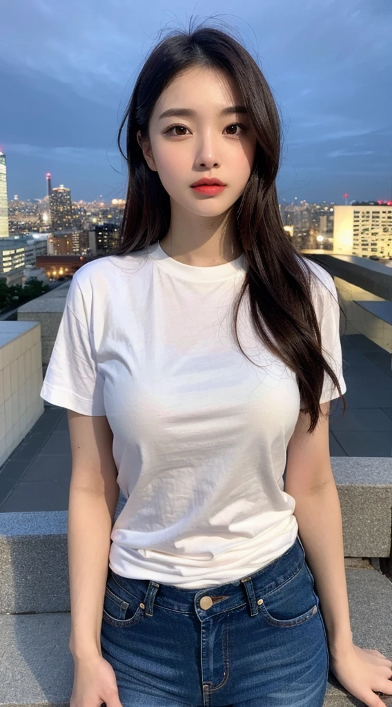 Best quality,masterpiece,Ultra-high resolution,(Photo Realism:1.4),Girl,Sexy,cute,(shirt:1.2),(Big breasts:1.3),(whole body:1.4)