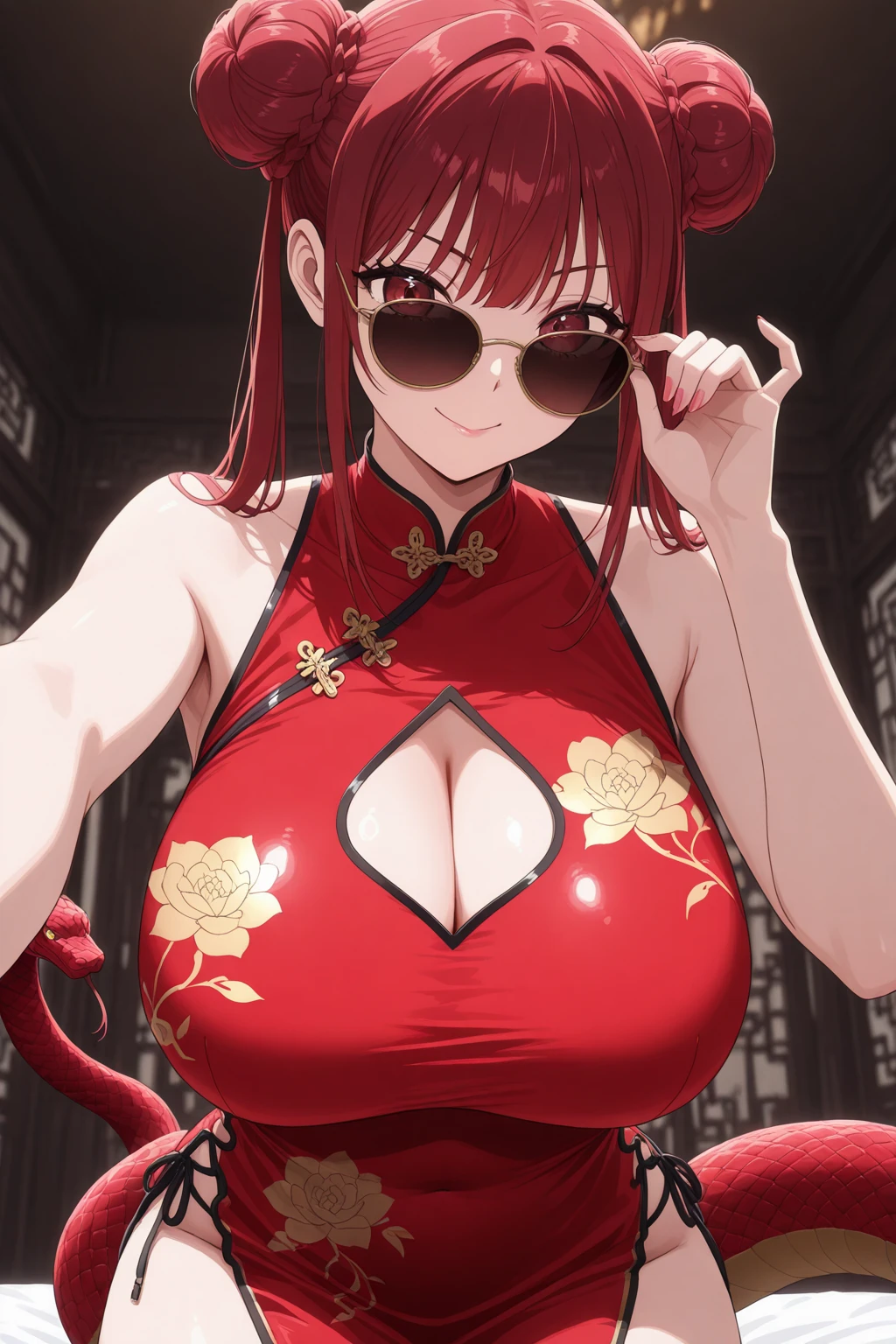 A girl, busty, elegant china idol.