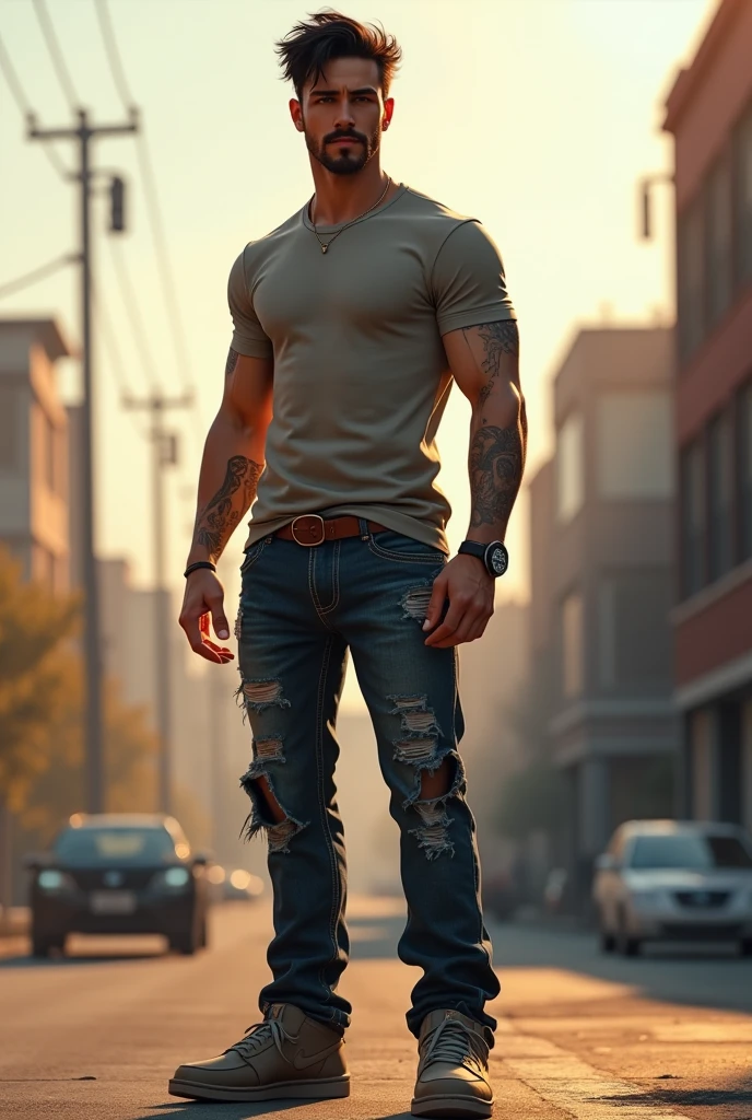 Photorealistic, ((best quality)), ((masterpiece)), (detailed),(full body shot:1.4), 25-year-old boy with a naked torso and tight unbuttoned, showing a good package, fit body, Steampunk, pants de cowboy, desierto, ciudad del viejo oeste, night, detailed digital painting, detailed fanart, handsome guy, high detailed. digital painting, detailed portrait, inspired by Anne Stokes, hyper detail portrait, , dark atmosphere, cinematic lighting, backlight, Depth of field, award-winning photography, elegant, hyperrealistic, high definition, 8k resolution, highly detailed, 8k uhd, professional lighting, photon mapping, physically-based rendering
