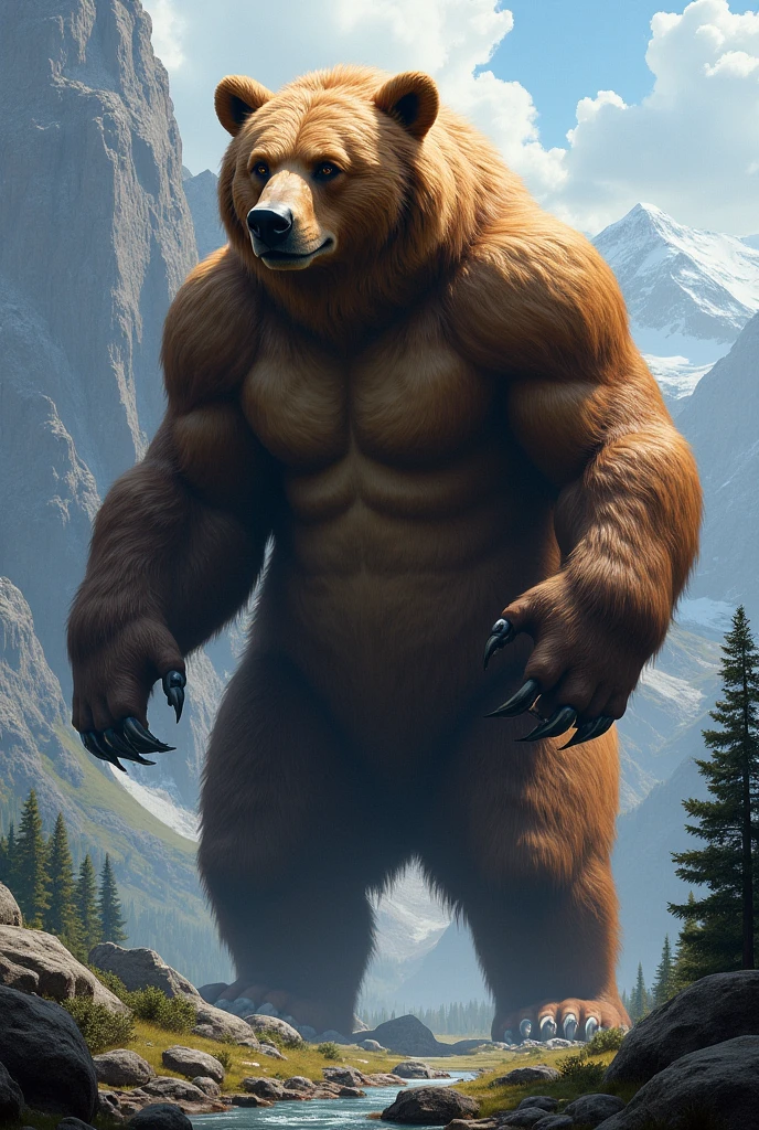 Half human half bear half lion

