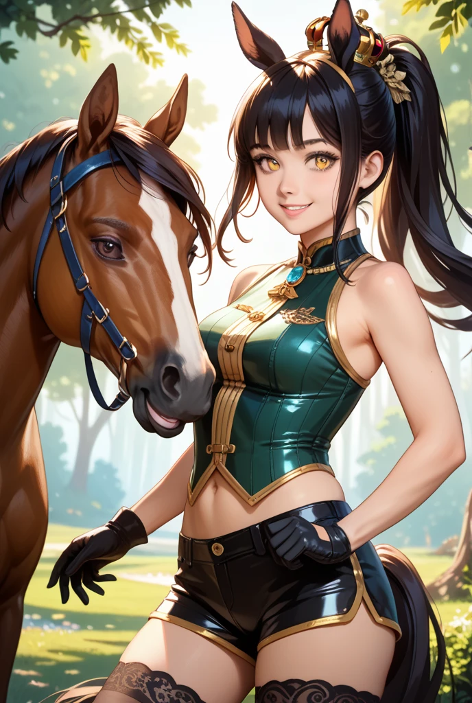 Three Kingdoms general armor with a lot of exposure, adult, female, Detailed description, realistic, very beautiful female, korean, beautiful chinese background, cleavage exposed, ultra high definition, black eyes, natural eyes, realistic facial lines, Beautiful bridge lines, sexy, full body photo, realistic body proportions, correct eye proportions, front view, Realistic and slim face, natural hair color, Sosanhyang, riding a white horse