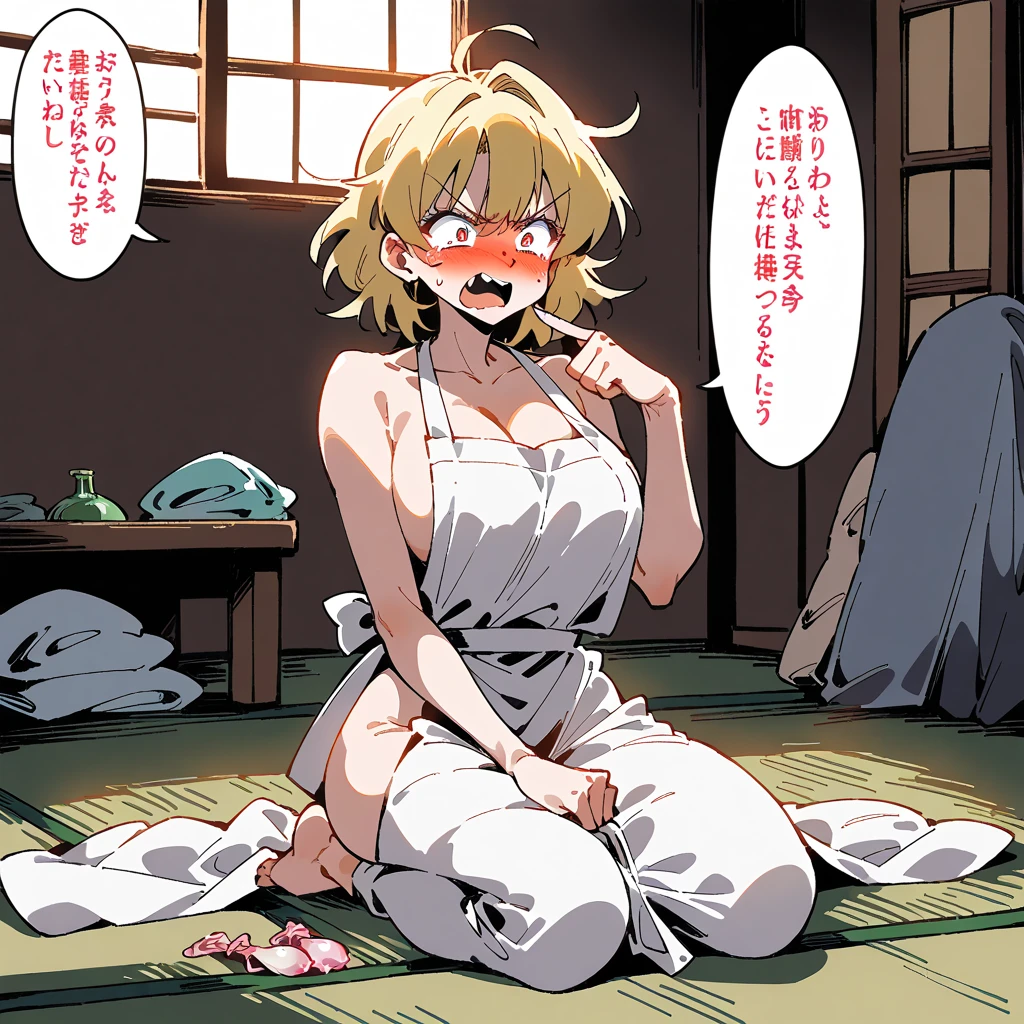 (Highest quality, 4K, 8k, High resolution, masterpiece:1.2), Very detailed, Picturesque, Anime-style photos, Photo Animation:1.37)、Japanese、(Orange Hair)、(short hair)、(light green big bowhairband)、nipple、extasy Face、steam、(shibari)、Black choker、Completely naked、whole body、Nakano Yotsuba
