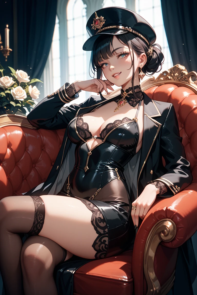 Masturbation Masturbation play,alone、Lewd face One hand lewdly touches the underwear between her legs Shy and seductive look A look of contempt Sexy Body Clear Eyes Round eyes Sit in a luxurious chair office lady Japanese women Manga illustration Beautiful and firm breasts Beautiful E Cup Breasts the body is slim Highest quality 4K Chignon Hairstyle Hair tied up Medium Long Hair Light brown black hair hair ornaments necklace Hotel with a great night view Simple Background Seductive pose garter belt Black lace stockings Earrings 派手なnecklace Fine details Beautiful anime illustrations Beautiful Face alone High resolution, One Girl, Highest quality, Attention to detail, Slightly parted lips Seductive red lips Professional, Vibrant colors, Perfect ???????, ideal facial features, 理想的なProfessionalポーションの図, Perfectly beautiful body, Highly detailed skin, Glowing Skin, Glowing Skin, Cleavage, Captivating smile)),Sexy see-through pink lace bra,Obscene pink thong, (Attractive 30 year old Japanese widow,)High heels Miss Soapland Mature hot body Sitting in a luxurious chair Sparkle Effect, Anime Style, photograph, Attractive nail art Dimly lit room