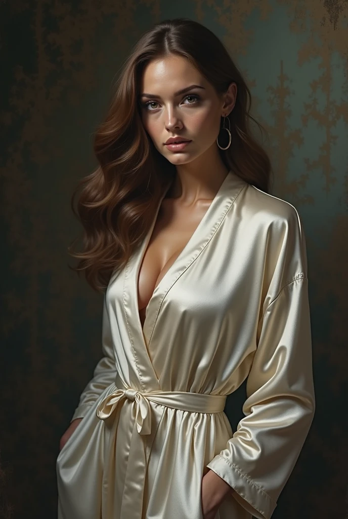 Top Quality, Photorealistic, 8K, Raw Photo, High Resolution, princess , (Skindentation), (Professional Lighting), (Portrait:0.6), Gorgeous, Photorealistic, (Bokeh), (Portate:0.6), (Dynamic Pose: 1.2), Masterpiece, Complex and Realistic, (Artistic:1.4), Sharp Focus, Award winning photos, ( Trusting Eyes:1.3), ( Small breasts:1.4), (cleavage:1.3) , (Smile:1.3), (Super Detailed Fashionable Gorgeous: 1.5), Fashionable ornaments, (Slender and toned body:1.3), ( beautiful raw legs :0.3), (luxury wrap silk :1.6), ponytail, (elegant, gorgeous:1.4), (bedroom, pillow:1.4), back shot,