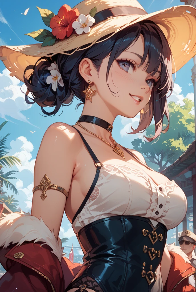 cowboy  shot, hight resolution, (masutepiece:1.4), ultra - detailed, 1girll, Looking from above, spaces, afloat，Elaborate Eyes，long eyelasher，Pupils with beautiful details，16 K，Ultra-fine pupil detail，Delicate hair details