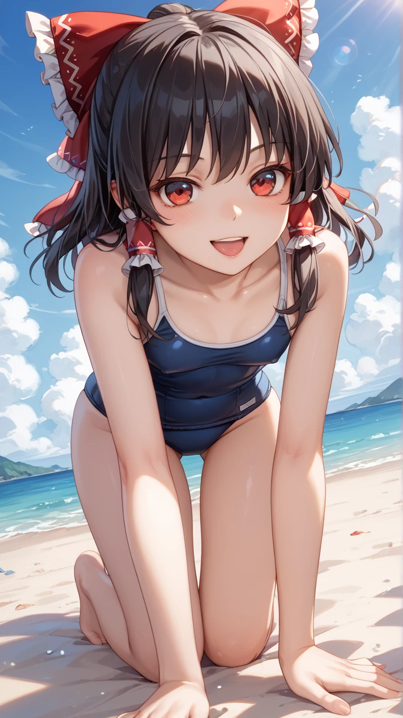 highest quality, masterpiece, Ultra-high resolution, 8k,
Show anime style , One, Soft Line Art, Digital Enhancement, shojo anime touch, shojo manga core, Flowing fabric, close, Soft Drawing, Ultra High Definition Digital Anime Art, Clear facial depiction, Highly detailed girl manga character art, Ultra-detailed manga style, highest qualityの色,
(Short brown hair), Wet Hair,Beautiful brown hair, Clear brown eyes, A little chubby,Small breasts,Small butt,(((Best open mouth smile))),wave hands,
Summer sky,Midsummer,Playing in the water with friends on the beach,Splashing water on each other,Splattering splashes,Get excited,Swimwear,((Smiling with teeth showing)),Half submerged in the sea,,Angle from the front,(((Face close up))),Anatomically correct hand
