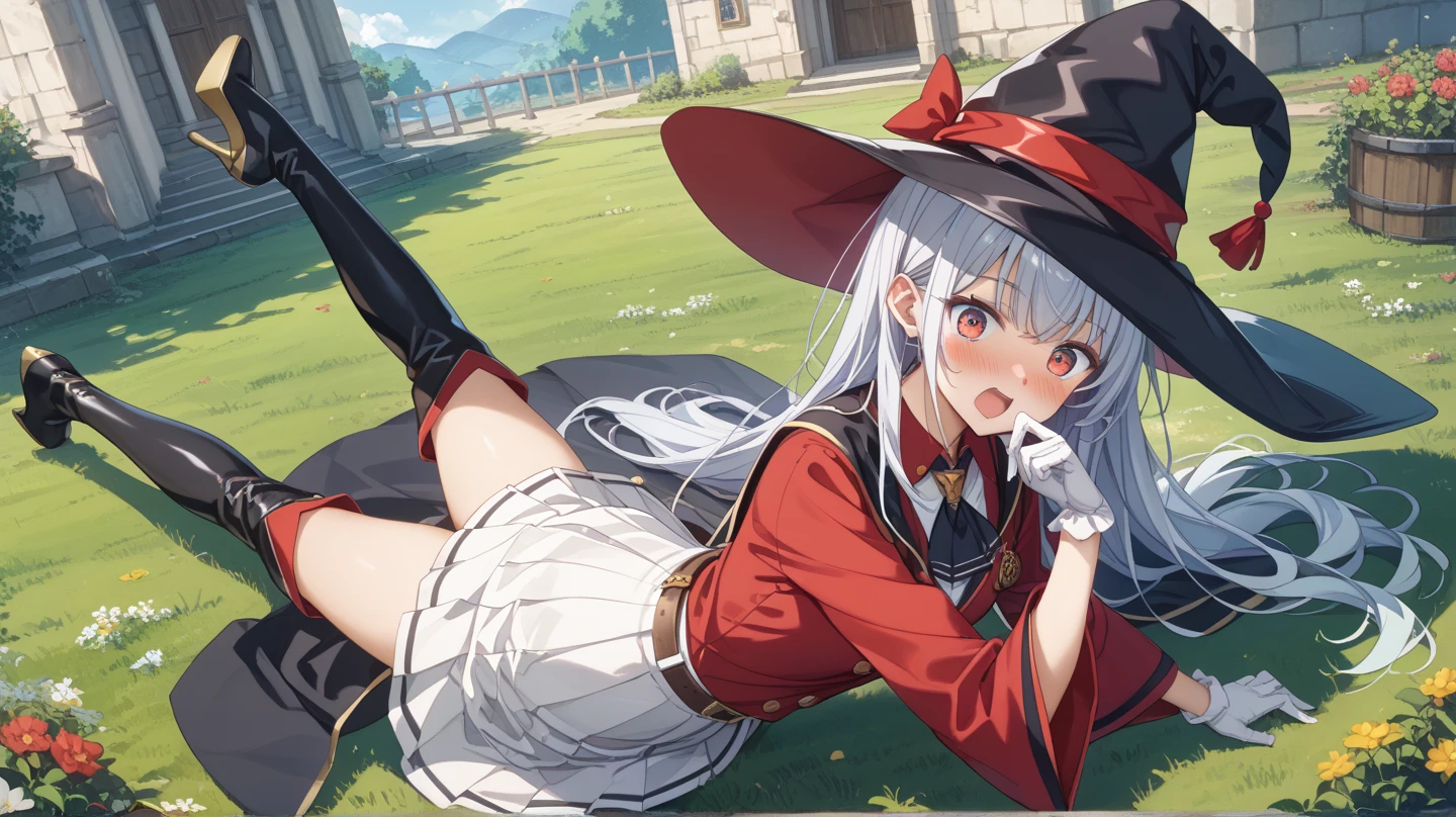 realistically, longhair, glitter silver hair, brown eyes, glowing eyes, white short skirt, super shot skirt, Blush, daytime, Wet from the rain, see through, sleeveless shirt, nipples, 14 years old, pussy, crotch, smile, hugging your knees, windy, roroa, the skirt is turned up, Hand open skirt, masterpiece, highest quality, very High resolution, (detailed and beautiful eyes), highly detailed face, perfect lighting, Very detailed CG, (perfect hands, perfect anatomy), witch, seduce expression, bottomless, sex appeal, armpit, semen drip from pussy, slender, brown public hair,
