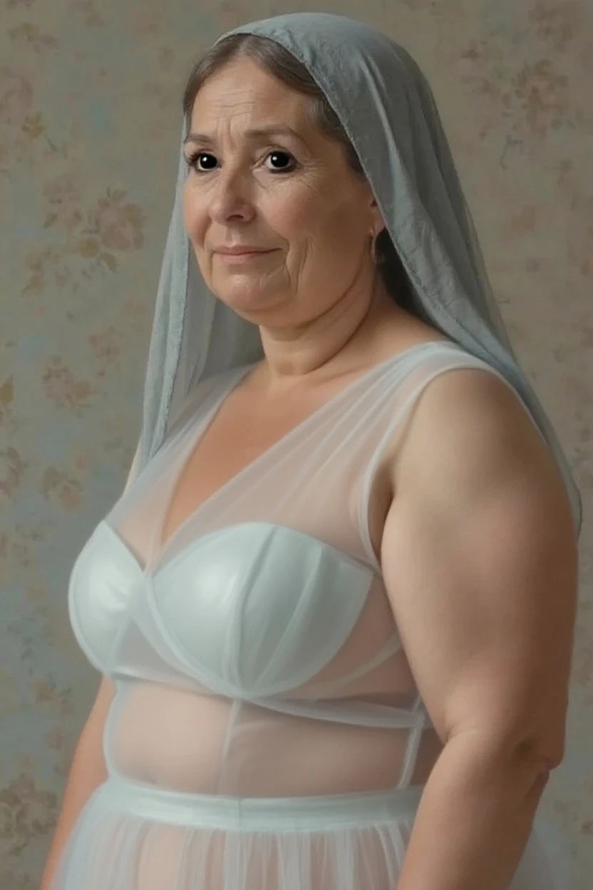 (penis cum:1.4), (huge breast:1.6), (queen elizabeth 90yo at hospital with doctor), (look down:1.4), (excessive cum on breast:1.4) (nsfw:1.4), (pink low-cut chiffon and lace shirt:1.5), (from belove:1.4)