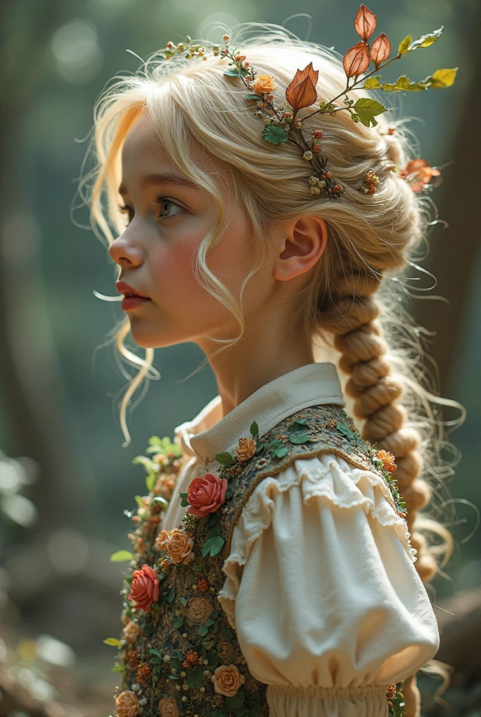 A 6-year-old beautiful girl painted in an oil painting style reminiscent of an impressionist painting.。She is fair-skinned and、With long blonde hair、Wearing gorgeous Rococo costumes。

Her profile has a perfectly beautiful profile with a deep nose and a deep moat.

Gentle mouth。The backdrop is a magnificent, gorgeous, cinematic palace。