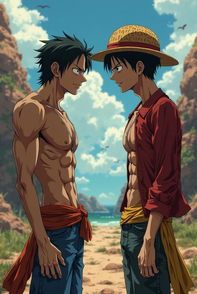 Luffy's straw hat from One Piece but with mango texture(fruta)