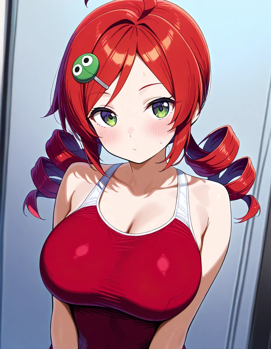 Porn photos of a 15 year old anime girl with thick legs and big breasts naked showing her naked pussy