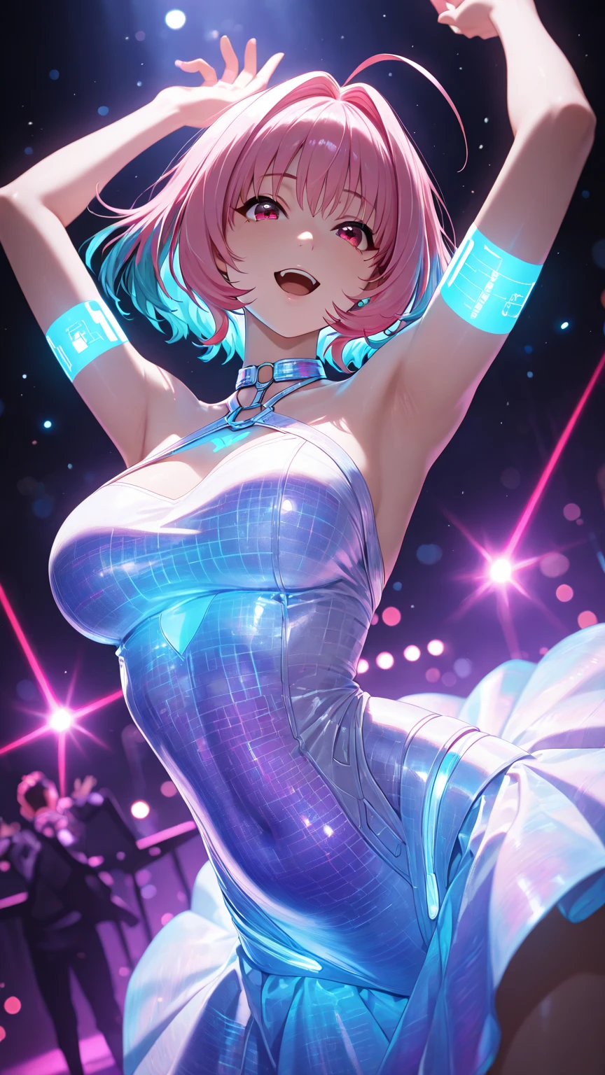 ((Explicit content warning)) In the vibrant city of Tokyo, Japan, In the bright lights of a filthy disco club, The lead role is played by a woman named Juliana.. Her super beautiful breasts captivate the audience, She moves with irresistible charm, Her sweaty skin glows under the disco lights. The beat of music echoes through the air, Juliana's body shakes in a nasty dance、Twisting, Her movements are seductive and provocative.. crowd, Her life々I was fascinated by the sensuality, Surrounding her, Their energy livens up the atmosphere.. step by step、Every time it shakes, Juliana is、It exudes a breathtaking, seductive passion.. As night goes on, Her dancing gets more intense, And her body, Soaking wet