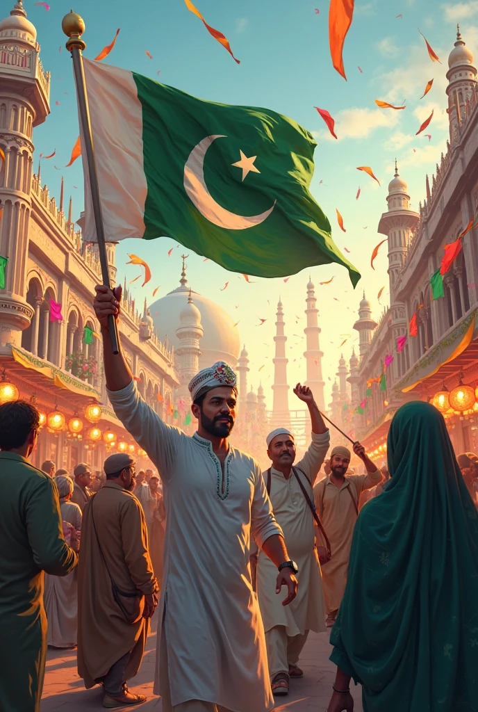 generate a ai image on 78th independence day 2024, demonstrating unity in diversity