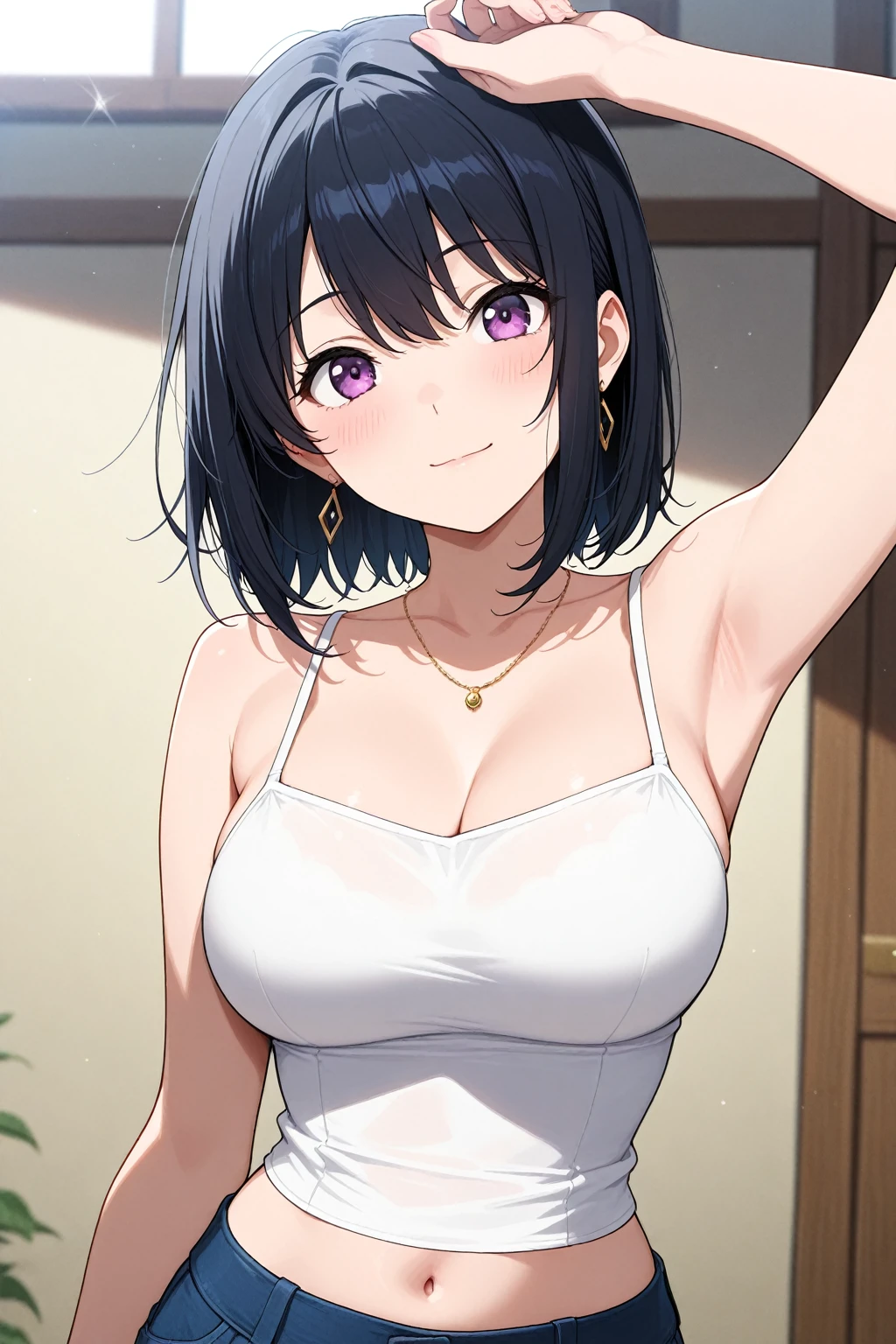 (((masterpiece))),fuyumi itadori, Anime girl characters, 1girl, solo, looking at viewer, medium hair, cleavage, closed mouth, collarbone,Naked, tall girl, horny, big ass, beautiful face,Charming,  anime visual of a cute girl, screenshot from the anime film, & her expression is solemn, ahegao face, in the anime film, in an anime, anime visual of a young woman, she has a cute expressive face, still from anime, perfect breasts, she is tall, All bodies visible, ahegao face, the face is ahegao, she is horny, A perverted face, she so perverted, she smile so perverted, hd picture, 4k quality, details of the face is so good, bigger breasts,
