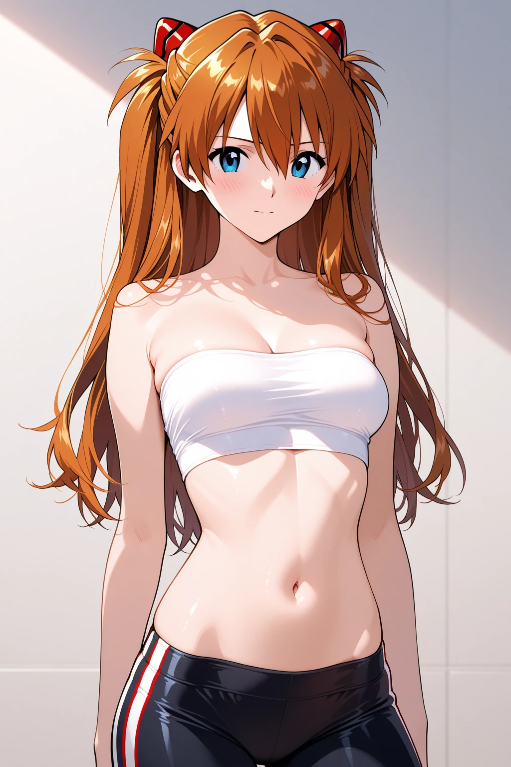 1girl in、hight resolution、​masterpiece、Alena \(DQ4\)、Orange hair、A slender、well-muscled、Short stature、a smile、(((Sexual bra with detailed decoration、small white panties with detailed decorations)))、skinny thigh、Focus on the thighs、battle action、quick kick、fighting action、fighting with legs、dancing action
