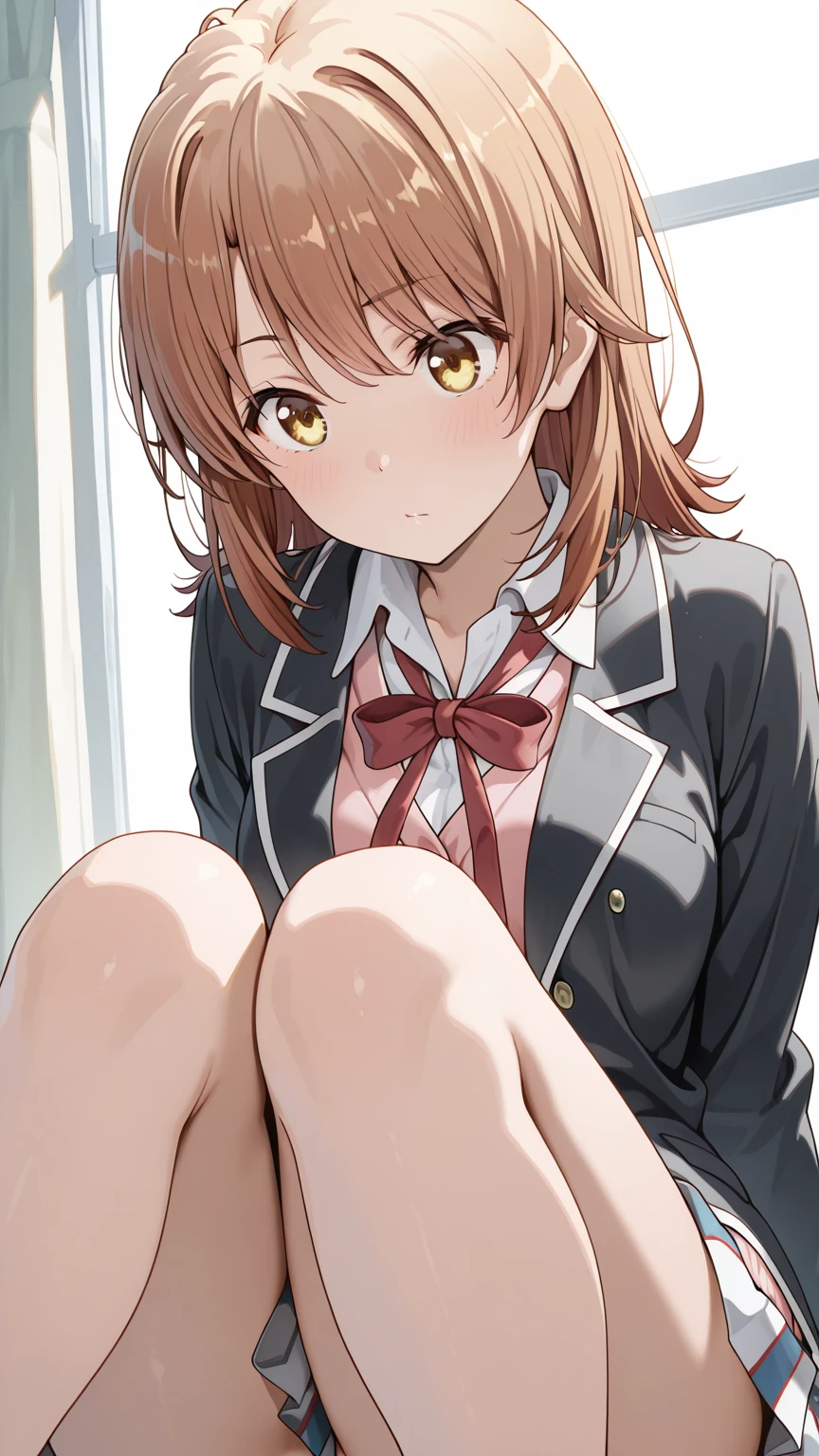 irohaisshiki, Iroha Isshiki, Long Hair, Brown Hair, (Brown eyes:1.5), Pink hair band ,Hair between the eyes, happy smile, smile, Open your mouth,OL, Akagi glasses, Black suit jacket, Collared jacket, White dress shirt, Collared shirt, Neckline, button, Black pencil skirt, Black pantyhose,Stiletto heels,sitting cross-legged on a chair,There is a computer on the table,touch typing,whole bodyがイラストに入るように,Daytime,快晴
break indoors, オフィス
break looking at viewer, whole body, (Cowboy Shot:1. 5)
break (masterpiece:1.2), highest quality, High resolution, unity 8k wallpaper, (shape:0.8), (Beautiful details:1.6), Highly detailed face, Perfect lighting, Highly detailed CG, (Perfect hands, Perfect Anatomy),