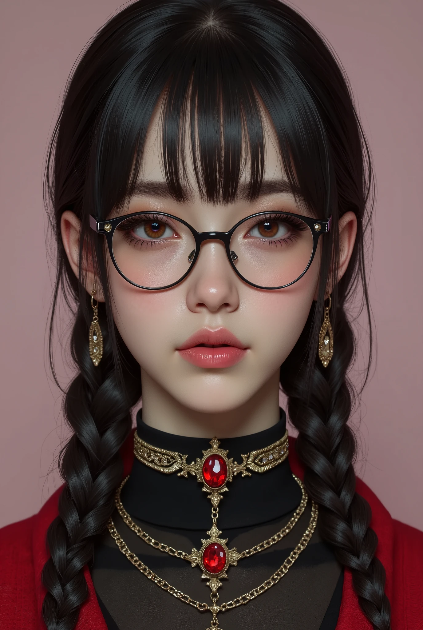 ( Highest Quality, best illustrations,high image quality:1.2), (Horror Fantasy:1.5), (ink and watercolor:1.5),(Ominous Scenery :1.5),(A lot of dust rises:1.5),( Dirt Track :1.5),(wonderful:1.5),(masterpiece:1.5), (Powerful figures:1.1、Big Breasts:1.3) 、 ((((glasses、Closeup Shot, cute、 Red Eyes、 Evil Ruby's Cursed Necklace )))),(((glasses、Big Breasts、 braids)))、 cute face, raise eyebrows , ,(Fatal Beauty, charming beauty ) ,(Mysterious Charm:1.1),(Big Breasts、attractive silhouette), high image qualityテクスチャ 、High Quality Shadows、 beautiful and delicate face 、 beautiful, delicate, eyes are sticky liquid dripping 、 ray tracing 、 20th Generation、 cute K-POP girl、( The Face of Korea )、Thin face、( Ulzan-6500-v1.1:0.6)、 Face of Pure Loss _v1 , ( beautiful and delicate face , beautiful and delicate eyes, perfectly balanced face , high image quality skin , detailed skin, lens flares {x} perfect ratio 4 fingers to 1 thumb :1.25)、 DSLRs、 地獄から来たbeautiful悪魔女 , ATTRACTIVE GIRL , Real Girls, Gurwitz, Gurwitz-style Artwork , Girl Roleplay, Realistic 3d style, cgstation Popular Topics,, 8k portrait rendering BYMR. nomi ,(truth,truth:1.4,glassesの少女 :1.2)、cheek、 glossy lips, 1. オーバーサイズ comment: comment、 come up with an oversized design that covers shoulder to knee.。 navy blue or black are standard colors .、[ Soft khaki or beige , wait.、 Pick the right color for the season 。 2. choose the color that suits your skin : To protect yourself from the cold、 choose the color that suits your skin 、 ニットの質感と色を commentに合わせてください .。 3. ワイドレッグ pants: pants, choose a wide leg design 、combines mobility and style。Dark tone denim or black pants look great.。 4. knee-high boots: オーバーサイズ commentに含まれるもの、boots are black or dark brown Match the texture and color of the fashionable.、 Gives a stylish impression 。 5. accessories: The 。 Disney 、 long necklace 、6. handbag: handbag、let's match the color of your outfit.