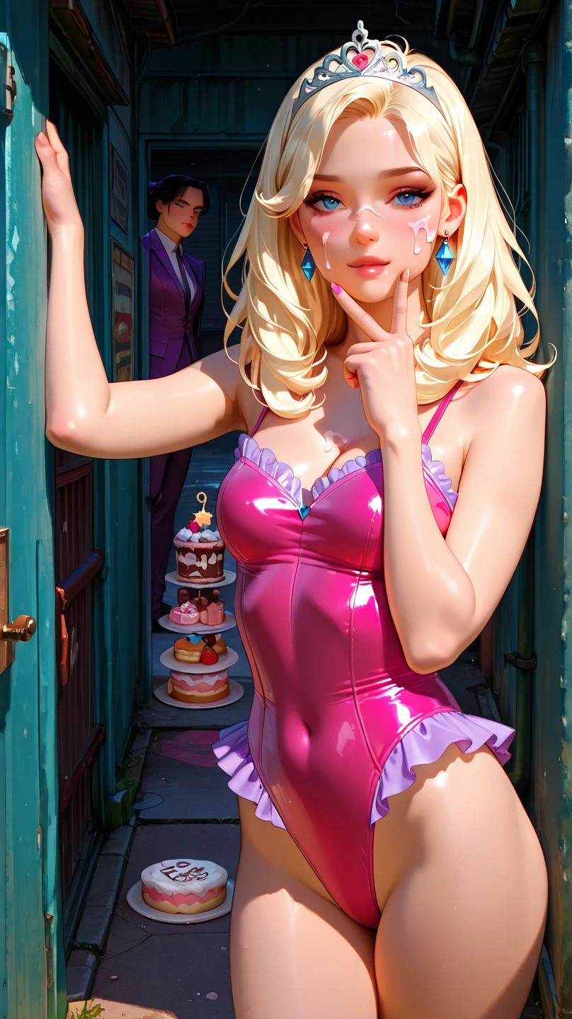 a close up of a girl in a bikini holding an ice cream cone, a human-like juicy peach, princess peach), lola bunny fanart, portrait of princess peach, extremely detailed artgerm, nami one piece, nami from one piece, from one piece, princess peach, cutesexyrobutts, marin kitagawa fanart, goddess of summer