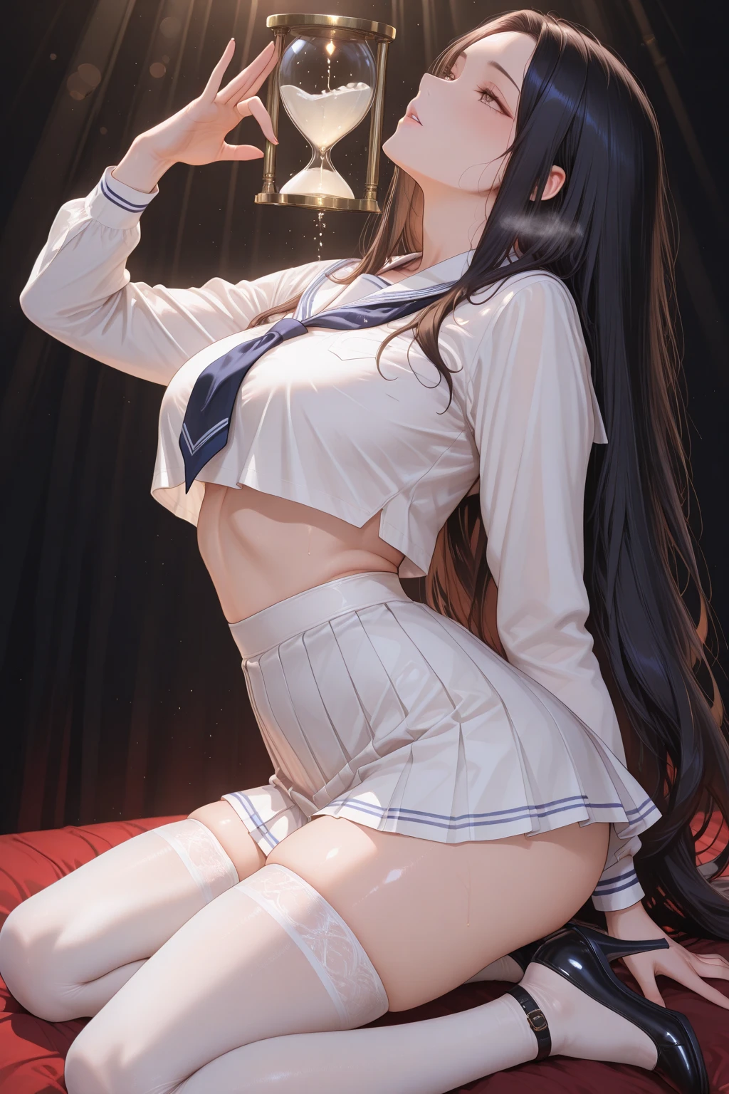 1girl,solo,outdoors,<lora:GoodHands-æbeta2:1>,((cowboy shot)),((very long hair)),medium breasts,<lora:Swimming Lesson 6_v1:0.7>,ruanyi037,school uniform,Slingshot swimsuit,, (8k, RAW photo, best quality, masterpiece:1.3),(realistic, photo-realistic:1.37),realistic skin texture,(photorealistic:1.3),(hyperrealistic:1.2), 1 cute girl,solo,( beautiful eyes:1.2),perfect face