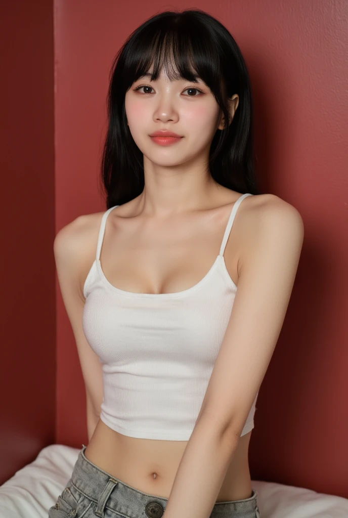 depth of field,blurry background,(8k, RAW photo, best quality, masterpiece:1.2),(realistic, photo-realistic:1.37),xiaoyuan,1girl,smile,(teeth:0.7),upper body,collarbone,necklace,jewelry,bangs,indoors,<lora:xiaoyuan2-000006:0.8> (pureerosface_v1:0.7)