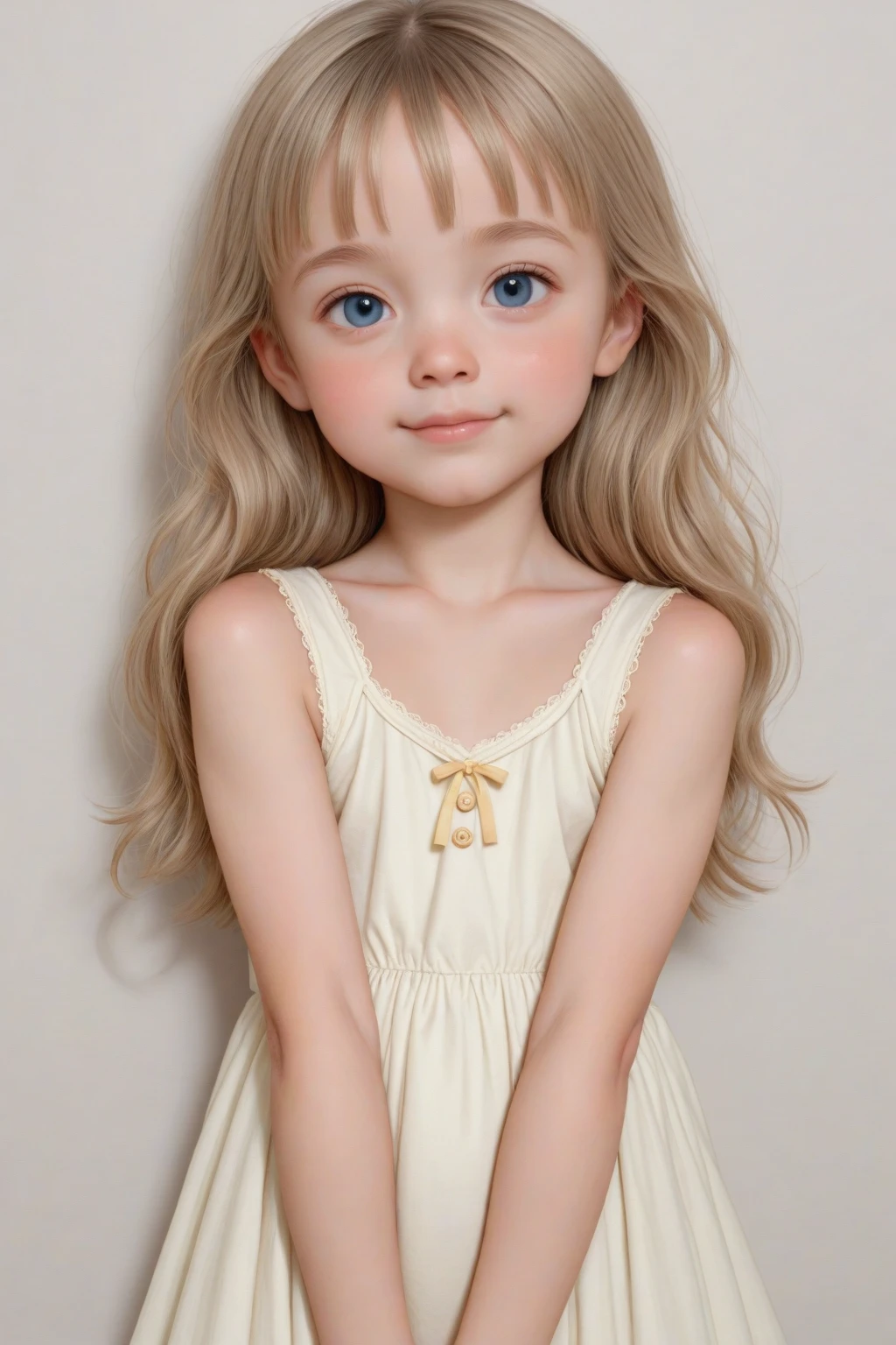 8k, Superior quality, intricate details, ultra detail, ultra high resolution, Masterpiece, Direct face angle,  slender, SMILE, close up photography, (make up: 0.4), (Fluffy brown eyes: 1.21), Blue eyes, looking to the camera,, 1 girl americana de 12 años de edad, Alone, 1 girl, , full body photography, , ((average height)), (((shaped body))), (((thin face))), sharp face, sharp eyes, ((( Golden hair, long blond hair,  )) , (detailed face), sharp face, medium lips, 
 (()), ((Nice short school skirt.)),  detailed face, detailed chest, , medium breasts, ass detail, , beautiful girl with accentuated slim abs.: 1.4, strong abs: 1.4, Botox for bust, Big, perfect body, leg detail, natural light