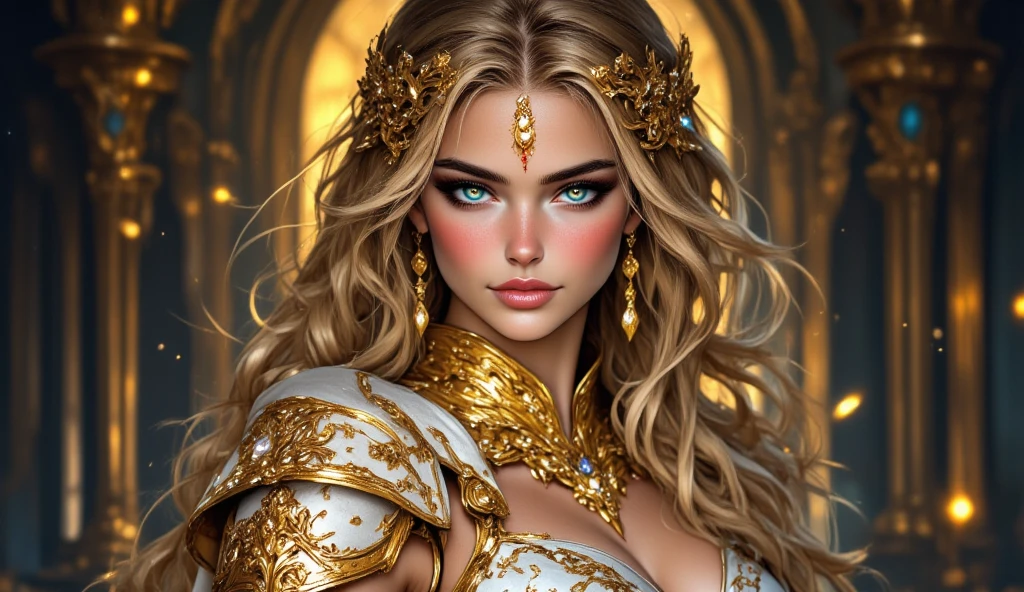 (intricate details), 20 years old, Incredible beautiful girl,Perfect ???????,Perfect face, Makeup:1.5, Bright on face, Facial details,Face looks forward and only with eyes,Stretch tongue down as much as possible from loosely open mouth, Long hair,Platinum blonde hair,Straight hair,Steampunk,Princess dress,um home deteative, conceptual art, realism, godley, film lighting, canon, high detail, high quality, high definition, 16k,waist body shot