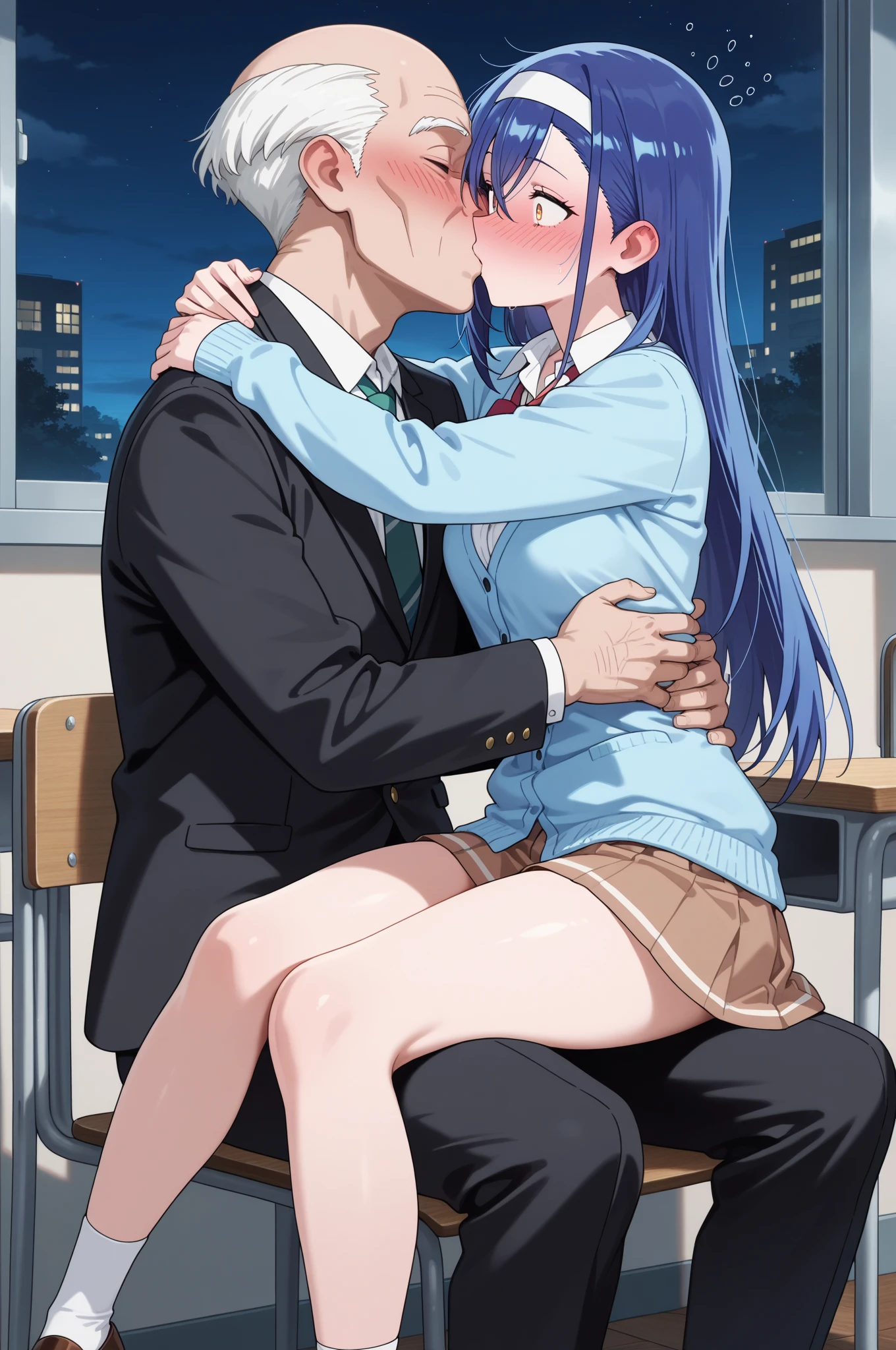 Nejire hado being penetrated on a chair completely naked 