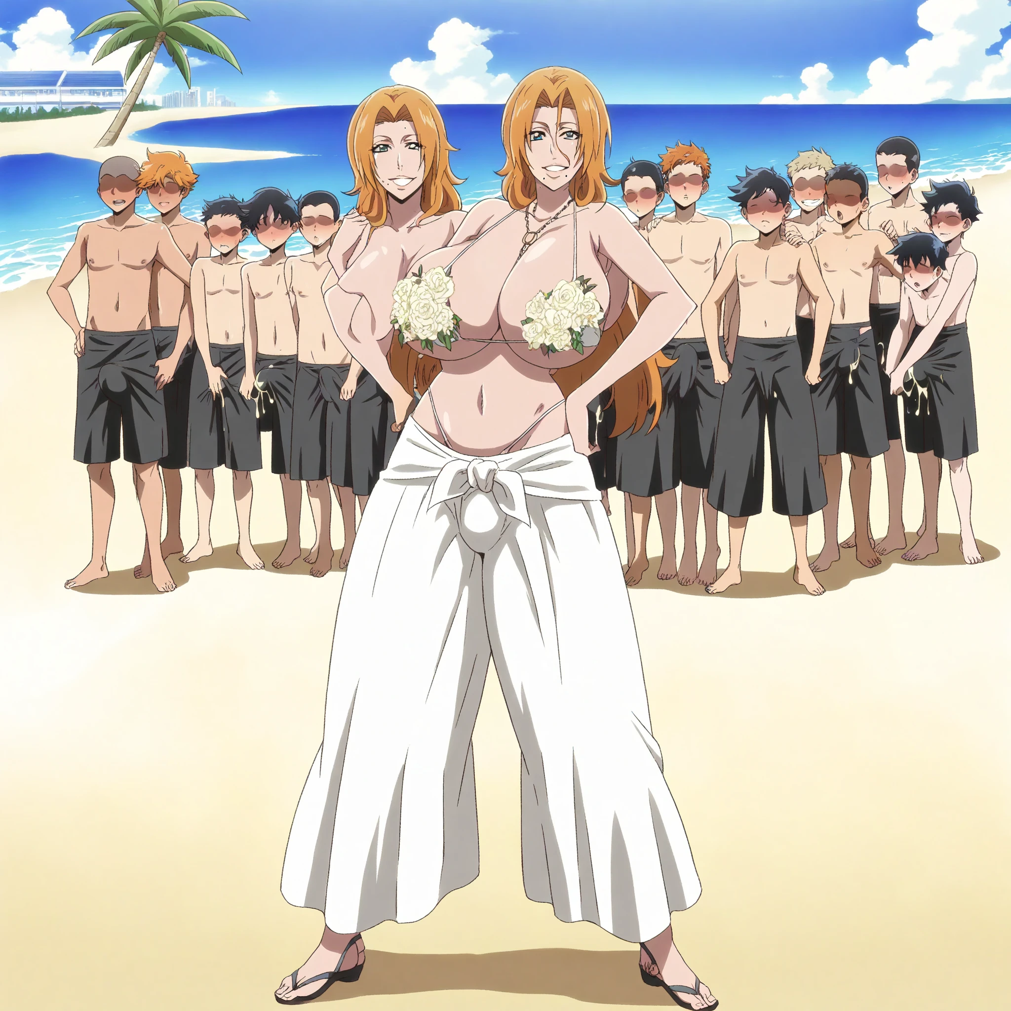 score_9, score_8_up, score_7_up, source_anime BREAK 2girls, 1boy, BREAK pecorine \(princess connect!\), long hair, orange hair, ahoge, blue eyes BREAK karyl \(princess connect!\), animal ears, multicolored hair, black hair, streaked hair, animal ear fluff, green eyes, white hair BREAK 2girls, from side, large breasts, perky breasts, breast grab, blush, smile, beach, outdoors, size difference, faceless male, male face out of frame, netorare, cheating\(relationship\), dark-skinned male, bikini, skindentation, 1boy, girl sandwich, rating_questionable, 2girls1boy, hand on another's shoulder, smile, rating_questionable