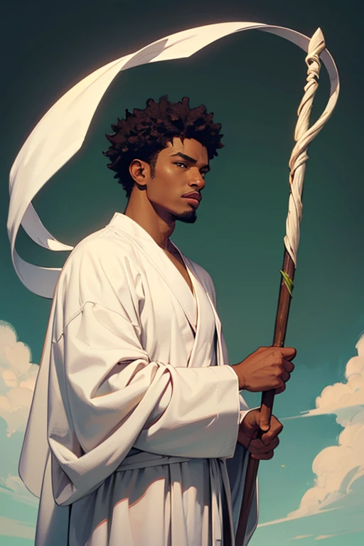 homem de pele negra, dreads, roupa preta, na neve, estilo deus, poder de vento, olhos branco, estilo anime, poder de lobo, cicatriz no rosto