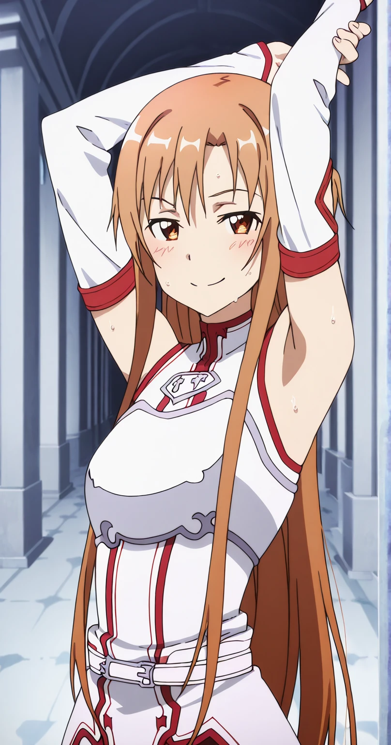 <lora:Asuna:0.45>, Asuna Yuuki,
woman in dojo, fights, rapier in hands, Stacia, goddes, the hair is tied with a ribbon at the back
masterpeace, best quality, lightroom, natural, perfect,raw, intricate, high quality, mamiya, exposure blend, (natural skin texture, hyperrealism, soft light, sharp:)