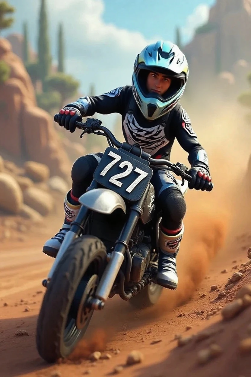 Valerie accelerates, deliberately kicking up wet splashes of mud with her tires, creating a chaotic symphony of mud splatters and distorted beats. The spectators gasp in amazement, their excitement reaching a new level.