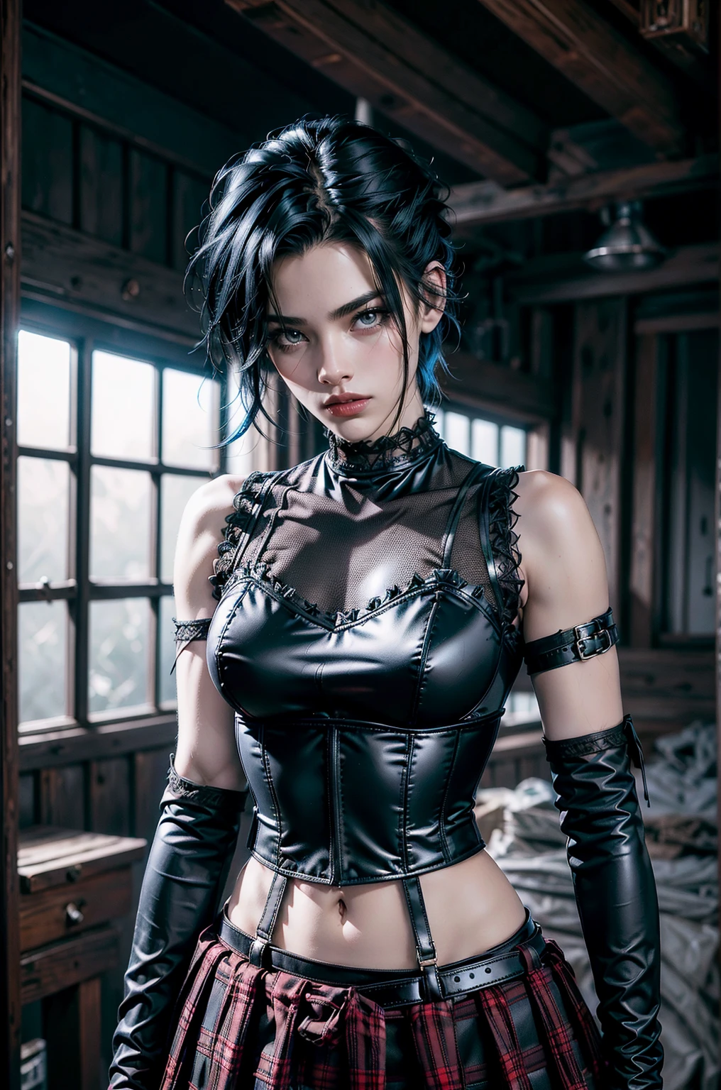 a male tiefling, fantasy character, grey skintone, short black hair, pointed ears, tail, devil horns, detailed face, beautiful detailed eyes, beautiful detailed lips, extremely detailed facial features, intricate fantasy character design, cinematic lighting, dark and moody atmosphere, dramatic shadows, (best quality,4k,8k,highres,masterpiece:1.2),ultra-detailed,(realistic,photorealistic,photo-realistic:1.37),dark fantasy,concept art style