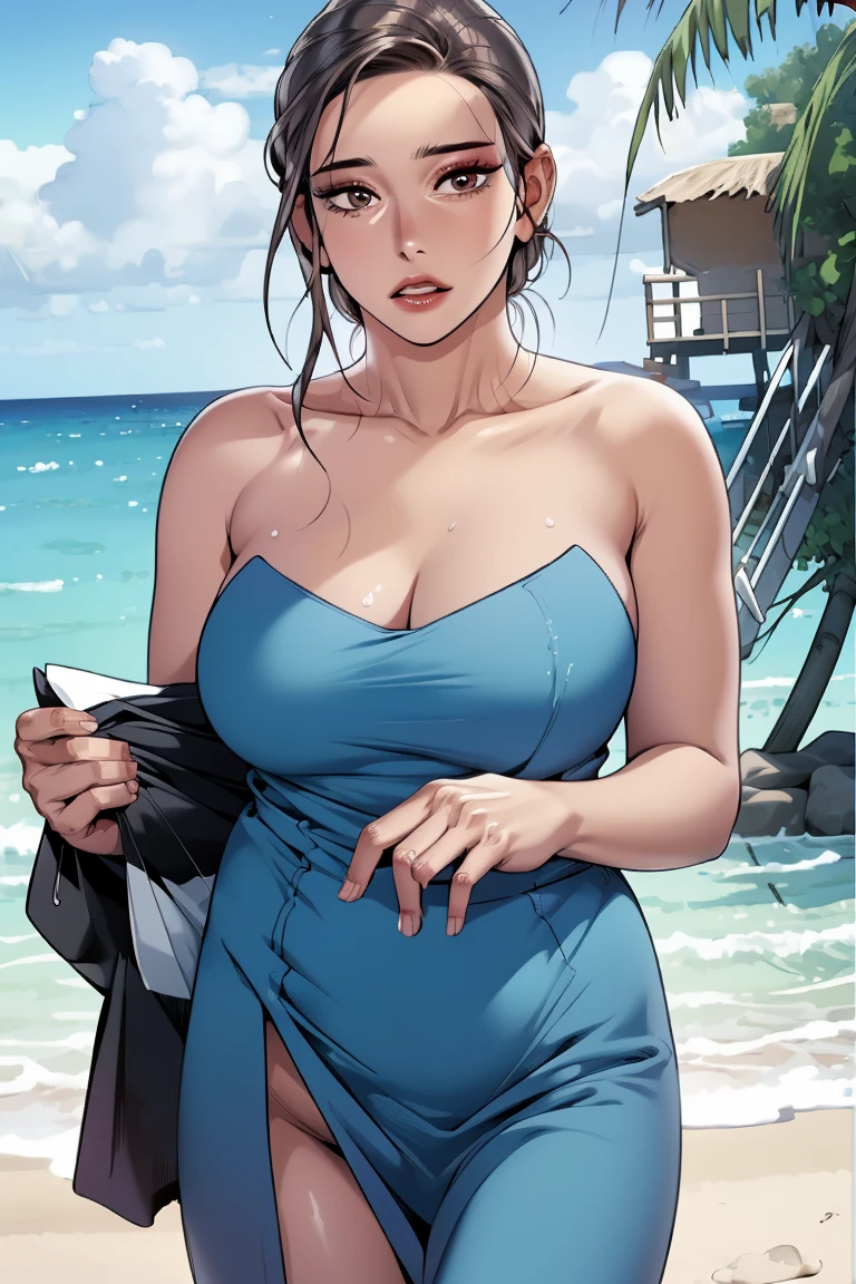 (masterpiece:1.5), (bestquality), highlydetailed, romantic, cozy, warm, (couple:1.2), (holding hands), (loving gaze), sunset, by the beach, soft lighting, gentle waves.