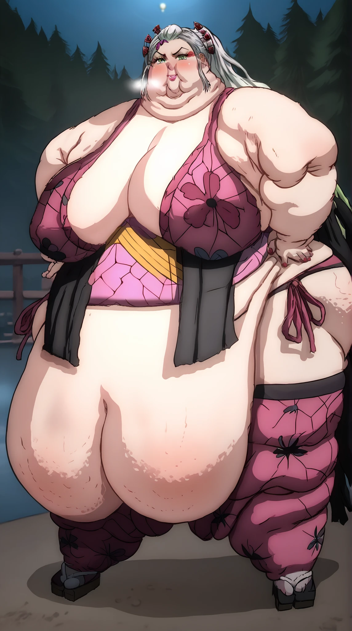 Plump and sexy body、Sweat、Hanging(Tied up with rope)、Spread your legs、squat、Showing off your armpits、blush、Angry face、Open your mouth、pubic hair、Toned body、Medium breast、(Pee)