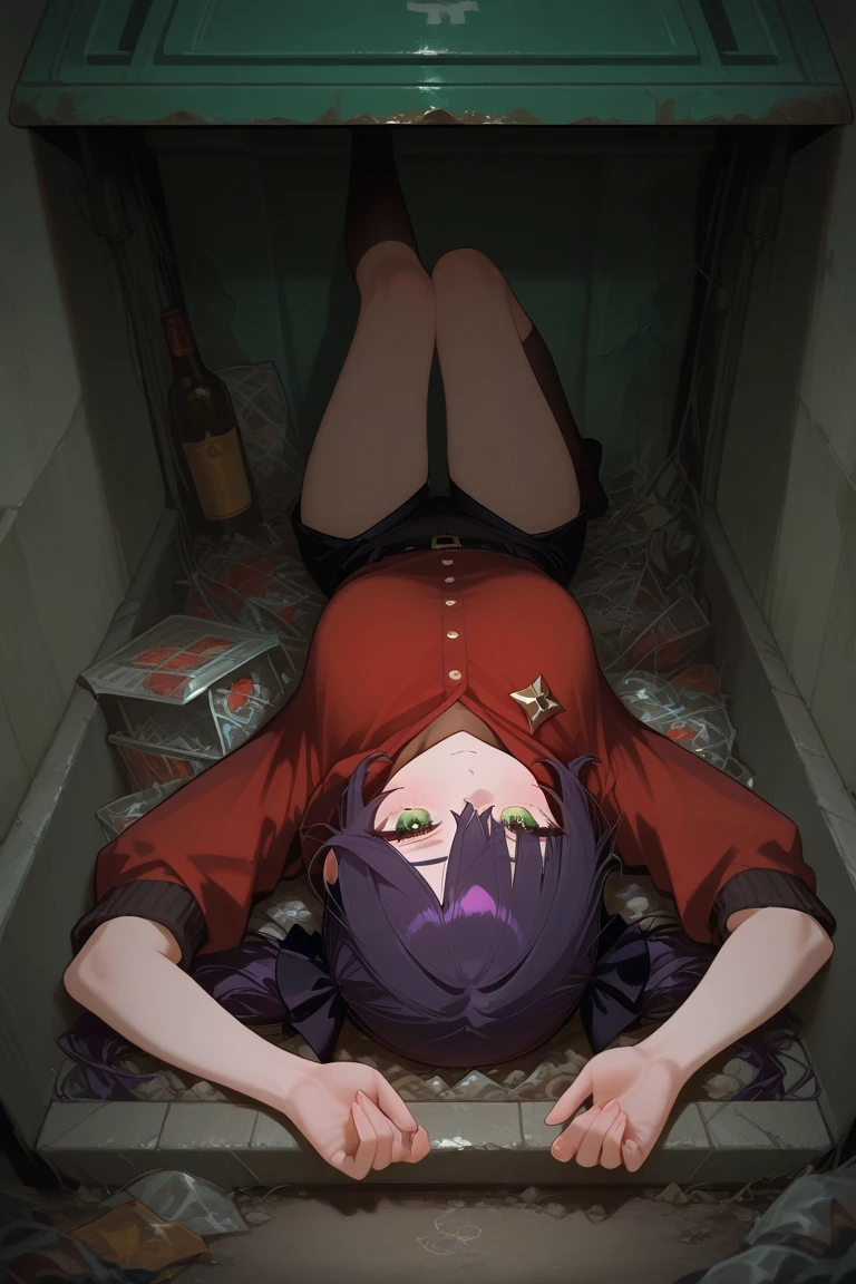 (ultra high res, ultra detailed, high resolution, highly detailed, 4k, 8k), an extremely delicate and beautiful, hypnoLora, empty eyes, expressionless, open mouse, cum, excessive cum, cum pool, ruanyi042, garbage city, tattered clothes, torn clothes, dirty clothes, cum, cumdrip, on back, bukkake, 1girl, hanging breasts, <lora:èªåã®å·¦è
ãã¤ãã left arm grab-000007:0.8>, <lora:å¬ç ç® hypnoLora8-000012:1>, <lora:ã´ãã®è¡ garbage city_v1:0.6>,