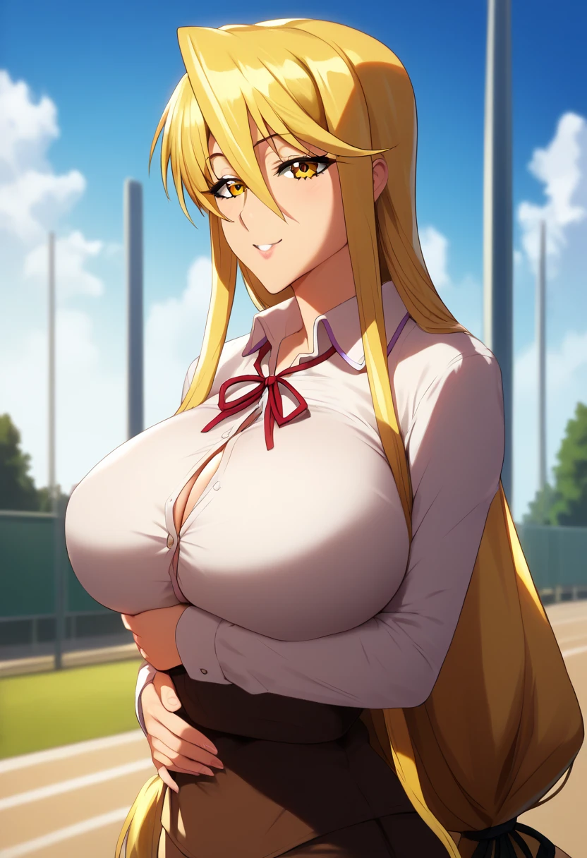 (((Actual Photos,High resolution, 8kHighest quality))),Very detailedな CG Unity 8k 壁紙, Highest quality, Very detailed, Tabletop, Realistic,Very detailedなMature Woman,Mature Woman, ((Huge breasts))Big cleavage ,Big Ass,Big Ass,Thick thighs,Saggy breasts,Narrow waist,Wide Hips,(((Off-the-shoulder bikini top:1.2)))、 (Apron Golf Mini Skirt) , (Wearing golf gloves),Wear a sun visor, Beautiful Eyes, ((The shape of the nipples is visible even through clothing))、Realistic female hands、audience, blush,A light smile, Lips parted, cowboy shot、 Tight golf wear、With your tongue firmly up、Muchimuchi Body,Hard nipples,Nipples are visible,(((ボタンが閉まらないほどHuge breasts)))、Thick thighs、(One Woman)、Tight mini skirt,(((Off-the-shoulder bikini top)))、Big Breasts、Long legs,Knee-high boots、(((Random Pause)))、Golf course、(Full body photo),Golf Tournament、Vulgar female professional golfer, 、(((Gold Necklace:1.4)))、(((Gold bejeweled stone gal belt:1.4))),(((Blonde Hair、Dark tanned skin、Brown skin:1.2)))