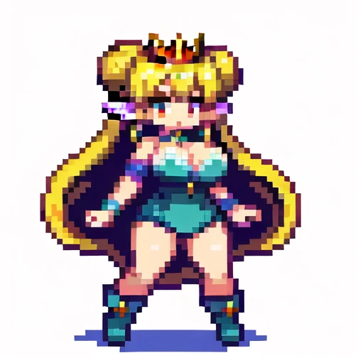 A woman goddess tall beautiful sexy sensual beautiful beautiful tenderness affectionate slutty pretty smiles kindly big breast huge long yellow hair wavy to the side a Mencho short yellow braid her light blue eye orange side she dresses bright gold metal bra shows navel and gold armor shorts sample leg socks net black
