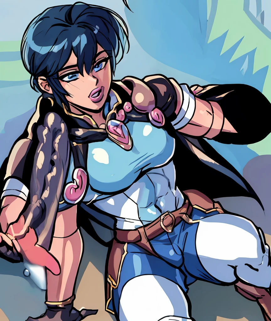 Different world、Dragon Quest、Woman warrior、Bikini Armor、Carrying a great sword、Injured、Big Breasts、Big Butt、Slime is spraying mucus on a woman