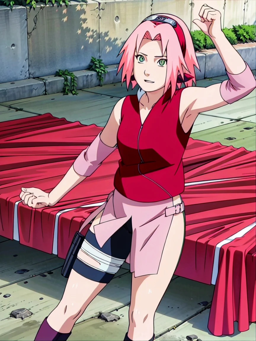 Sakura Haruno nude,wide hips,abdomen,sexy ,Show your armpits,IPST, naked,Torn shirt,full body,sleep,waterfall,open shirt,nipple