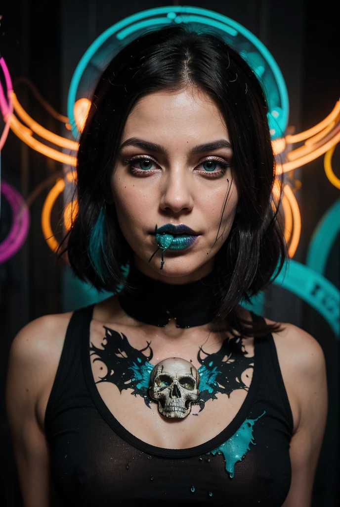 epiCPhotoGasm-colorfulPhoto, score_9, score_8_up, score_7_up, score_6_up, score_5_up, score_4_up, raw, photo, realistic, 1girl, andrea, 1girl, makeup, eyeshadow, freckles, light blue hair, long hair, multicolored hair, gothicstyle, (full body), gothic body armor, goth accessories, goth makeup, beautiful eyes, bright colors, high contrast, vivid lighting,, zPDXL2,
