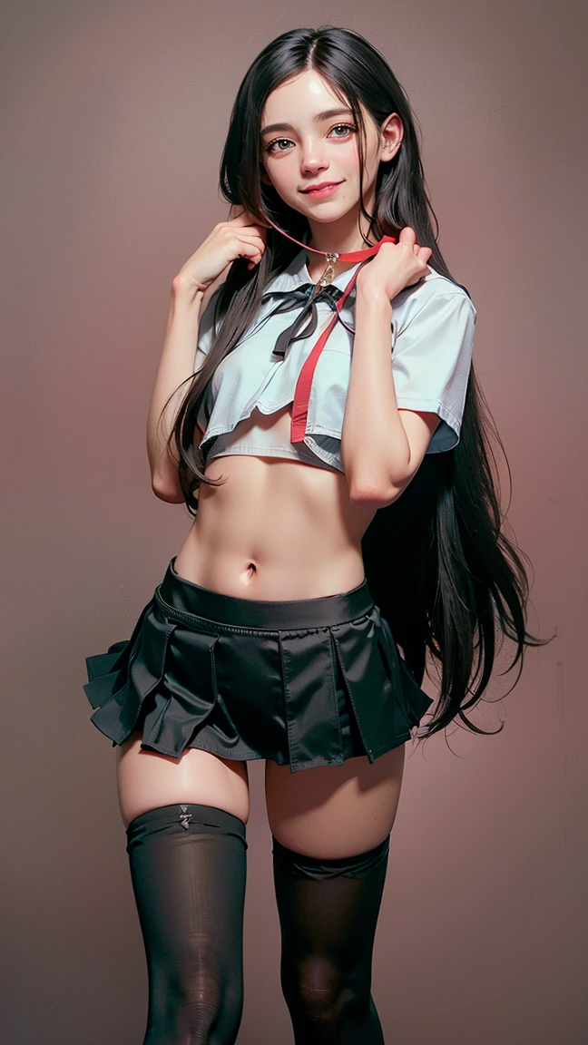 anime girl in a school uniform posing in a classroom, seductive anime girls, Surrealism female students, Surrealism female students, Realistic schoolgirl, Beautiful Anime High School Girls, Tifa Lockhart, Smooth anime CG art, photorealistic anime girl rendering, Realistic anime 3 D style, ecchi anime style, beautiful alluring anime teen, 3 d anime realistic