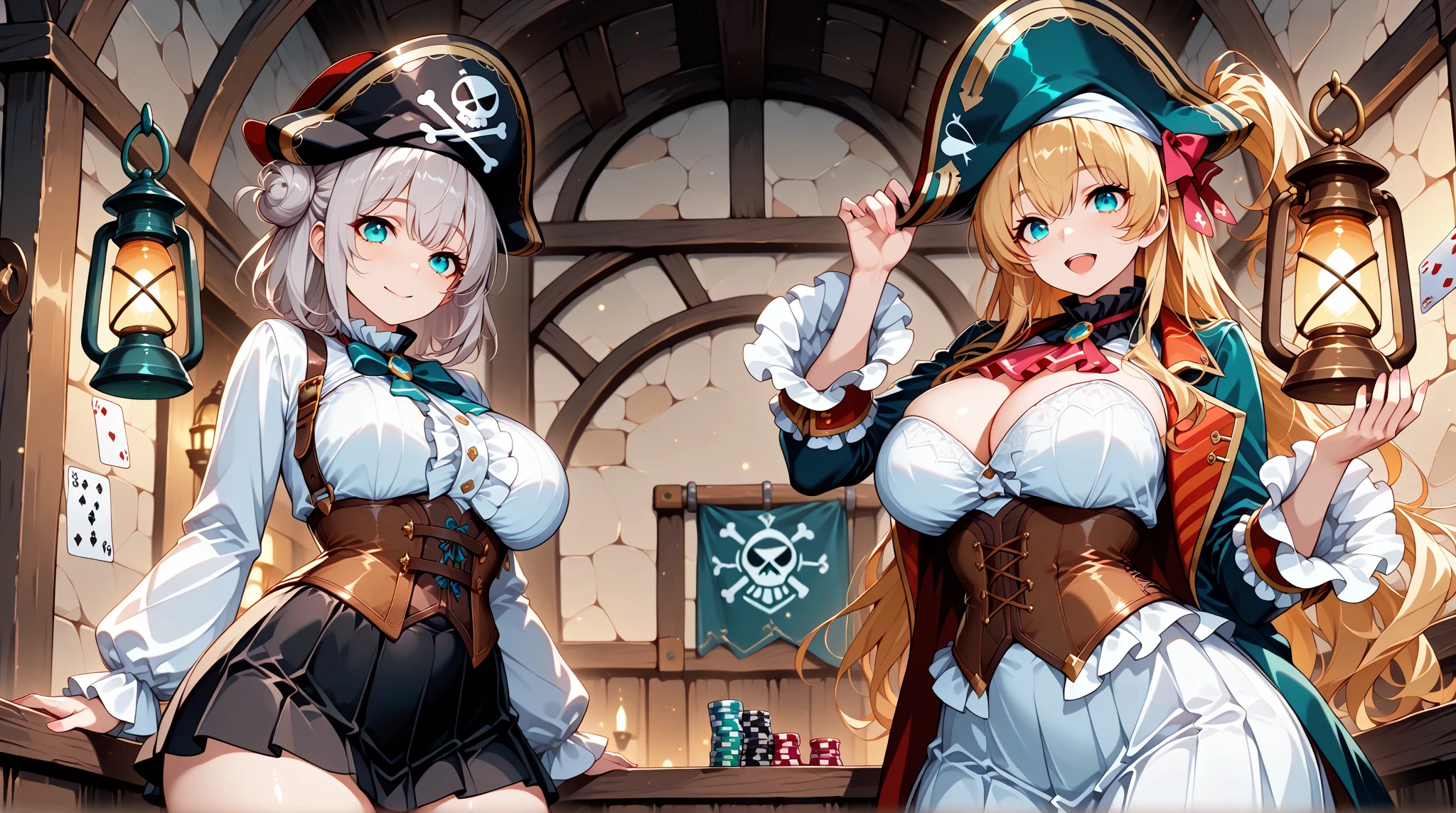 ((multiple girls:1.3)), ((moe style:1.3)), ((cowboy suit:1.3)), ((revolver:1.3)), ((saloon:1.3)), ((large breasts:1.3)), ((centerfold:1.3)), ((extremely feminine:1.3)), perfect hands, ((perfect face)), ((extremely cute:1.3)), ((masterpiece)), ((8k)), ((best quality)), ((beautiful)), ((extremely detailed:1.3)) , ((absurdres)), AddXL, ((score_9:1.3)), ((score_8_up:1.3)), ((score_7_up:1.3)),
