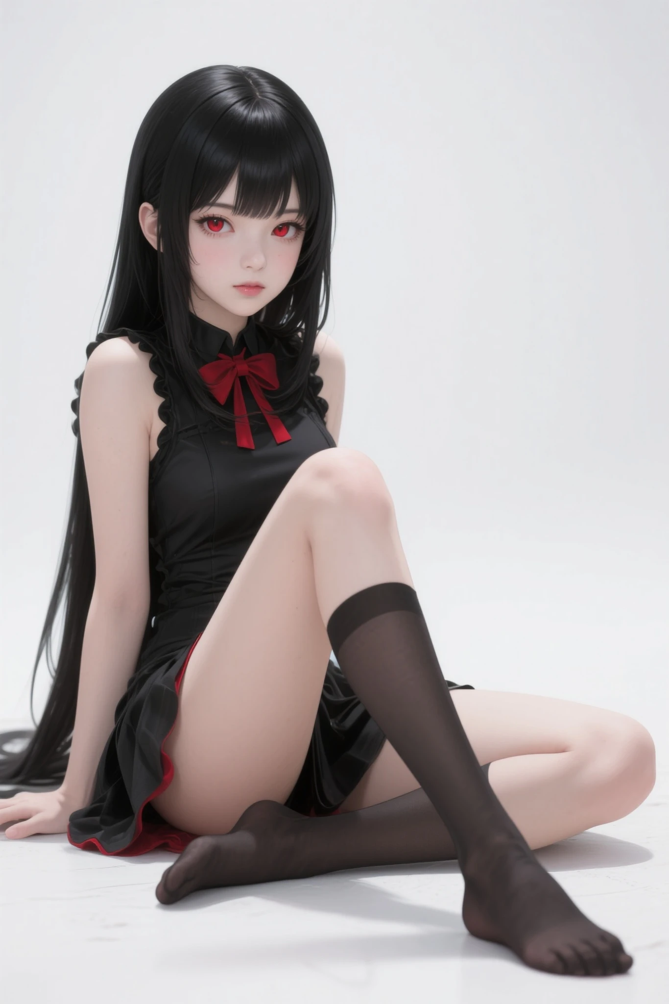 (masterpiece, best quality:1.2), <lora:agk_charpack-10:1.0> 1girl, akame \(akame ga kill!\),black collared shirt, red necktie, sleeveless, skirt,horny, sweaty skin, smirking at viewer,nude,fuck,sexy positions