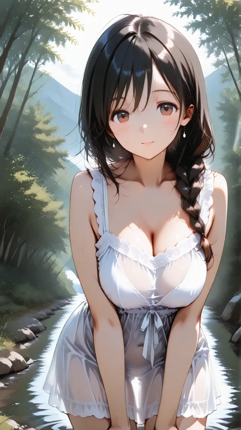 Busty anime girl posing in a flower field, Enchanting anime girl, Smooth anime CG art, In a dress, aFA Digital anime art, Beautiful and attractive anime woman, Attractive anime girl, Beautiful Anime Girls, [ 4k digital art ]!!, Digital anime art, Beautiful Anime Woman, Digital anime illustration, Sexy maid in the magical forest
