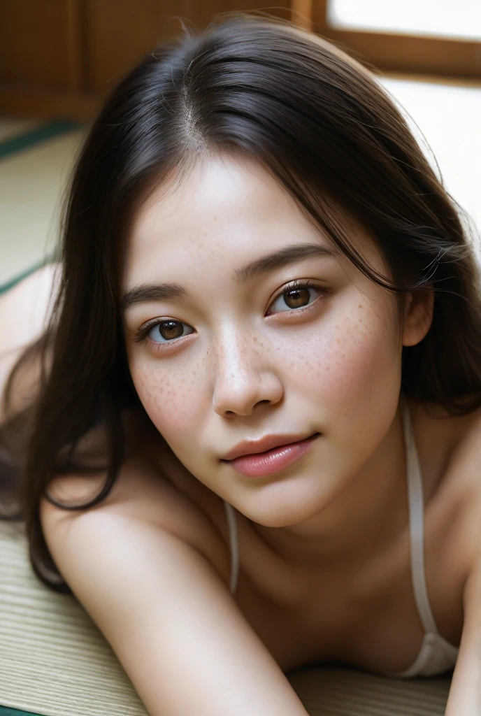 1girl, nude, asian, nerdy, sitting, intricate detailed face, beautiful detailed eyes, beautiful detailed lips, extremely detailed intricate face, long eyelashes, intricate detailed hair, kawaii, (best quality,4k,8k,highres,masterpiece:1.2),ultra-detailed,(realistic,photorealistic,photo-realistic:1.37) naked, breast
