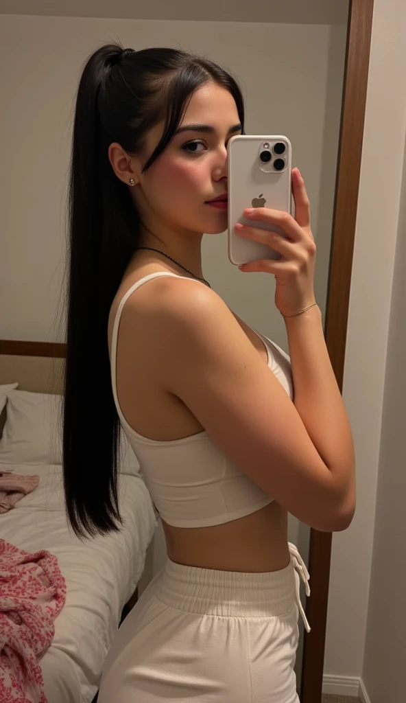 (Raw photography:1.2)、top-quality、a beautiful detailed girl、A smile、short-haired、extremely detailed eye and face、beatiful detailed eyes、huge filesize、hight resolution、8k wallpapenely detail、Highly detailed ticker uniform 8K wallpaper、Light on the Face、light、16-year-old girl、Cute poses、(photorealisim:1.4)、Human、super detailing、A sexy、suits、Tank Tops
