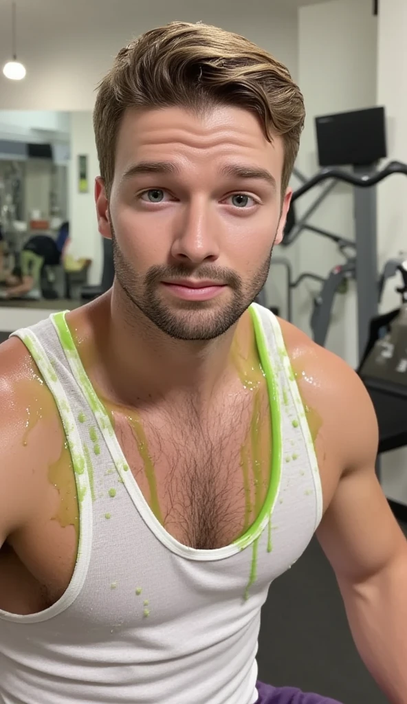 Boy on rugby field，sweat leggs，Photos during exercise, topless masculine，Exquisite facial features，virile，musculature，rich facial detail（（nude , naked , penis. Dick , glans））closeup cleavage , sexy , NSFW. ,eroticism , erect nipples. Long hard nipples , swollen nipples , full length shot(fls) , sexy ,NSFW , eroticism ,  blushed face , kneeling Infront my crotch ,  ((pov my crotch)) , grins, handsome boy , look up , smile , drooling, 🤤, (((overflows white liquids on face))) , facial cum on face , bukkake , facial cum , excessive cum on full face ,  (warm tone photo)