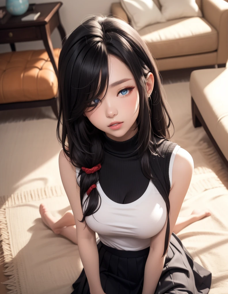 Arab Asian woman posing for photo in black cat costume, Attractive cat girl, very beautiful cute catgirl, Anime girl cosplay, Anime girl in real life, He wears a black collar around his neck，The collar has a bell Japanese goddess, Anime Thai girl, Chinese girl, gorgeous chinese models, seductive anime girls, trending at cgstation, gorgeous maid, Japanese model, beautiful young catgirl，Chest cutout，cleavage，Very deep cleavage，The chest is large，Inside the hotel